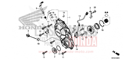 KURBELGEHAEUSEABDECKUNG CBR650RAK de 2019