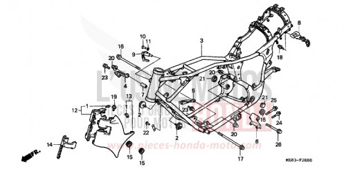RAHMENKOERPER VT600CR de 1994
