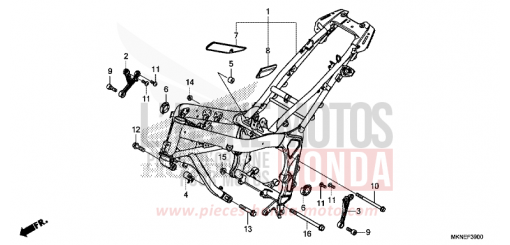 RAHMENKOERPER CBR650RAK de 2019