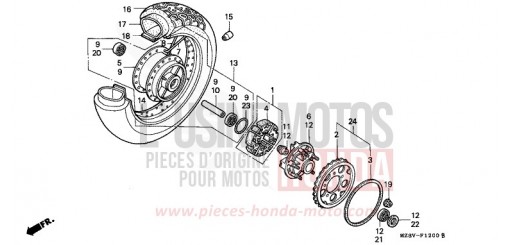 HINTERRAD VT600CW de 1998