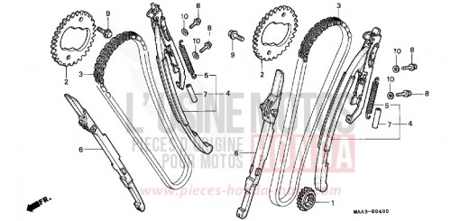 NOCKENWELLENKETTE/SPANNVORRICHTUNG VT1100C2S de 1995