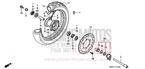VORDERRAD VT1100C2X de 1999
