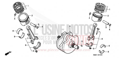 KURBELWELLE/KOLBEN VT1100C2X de 1999