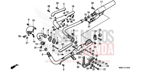 ABGAS-SCHALLDAEMPFER VT1100C2X de 1999