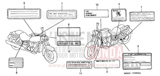 WARNETIKETT VT1100C3X de 1999