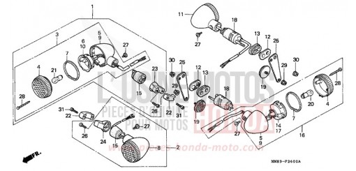 BLINKER VT1100CJ de 1988