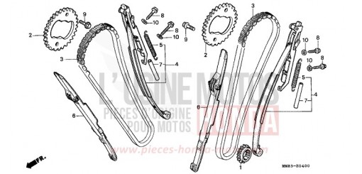 NOCKENWELLENKETTE/SPANNVORRICHTUNG VT1100CR de 1994