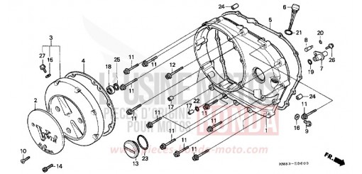 KURBELGEHAEUSEABDECKUNG VT1100CR de 1994