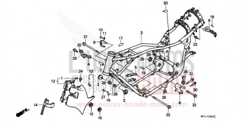 RAHMENKOERPER VT600CJ de 1988