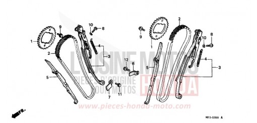 NOCKENWELLENKETTE/SPANNVORRICHTUNG VT600CJ de 1988
