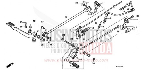 BREMSPEDAL/SCHALTPEDAL VT600CK de 1989