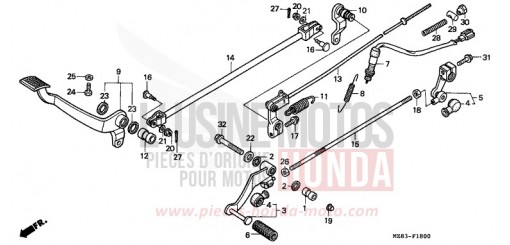 PEDAL VT600CR de 1994