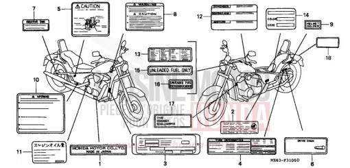 WARNETIKETT VT600CR de 1994