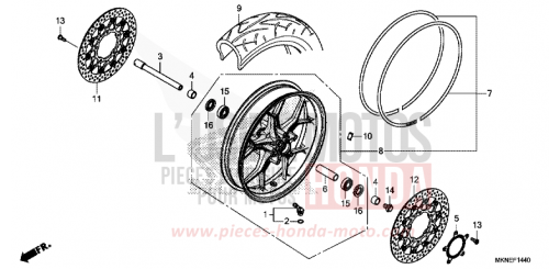 VORDERRAD CBR650RAK de 2019