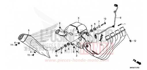 ABGAS-SCHALLDAEMPFER CBR650RAK de 2019