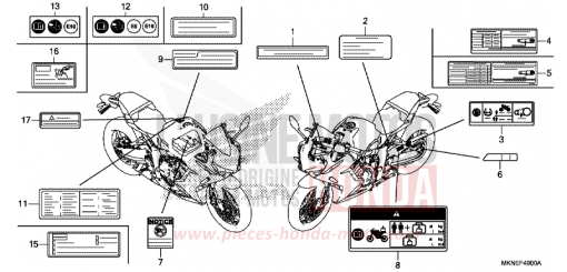 WARNETIKETT CBR650RAK de 2019