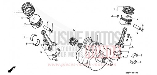 KURBELWELLE/KOLBEN VT600CW de 1998