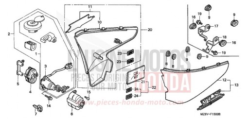 SEITENABDECKUNG VT600CW de 1998