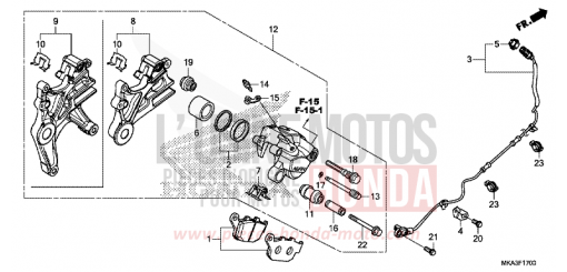 HINTERRAD-BREMSSATTEL NC750XAG de 2016
