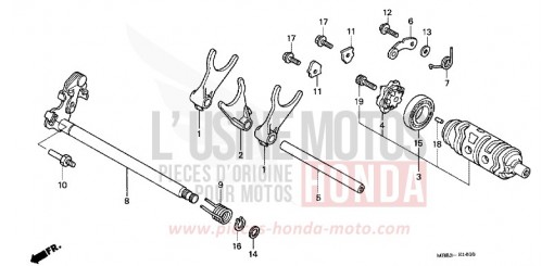 SCHALTTROMMEL VTR1000F1 de 2001