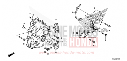 WECHSELSTROM-GENERATORABDECKUNG NC750XAG de 2016