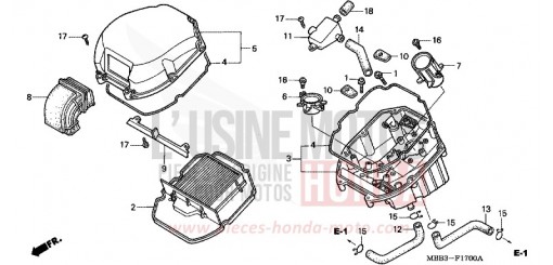 LUFTFILTER VTR1000F2 de 2002