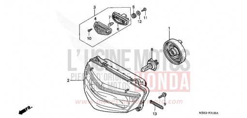 SCHEINWERFER VTR1000FV de 1997