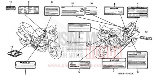 WARNETIKETT VTR1000FV de 1997