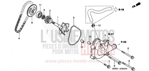 WASSERPUMPE VTR1000FV de 1997