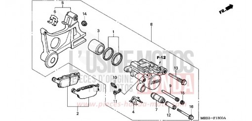 HINTERRAD-BREMSSATTEL VTR1000FV de 1997