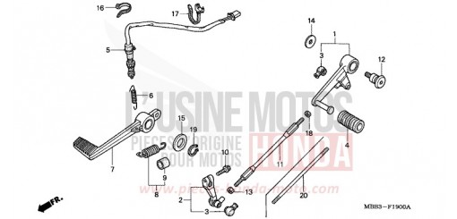 PEDAL VTR1000FV de 1997