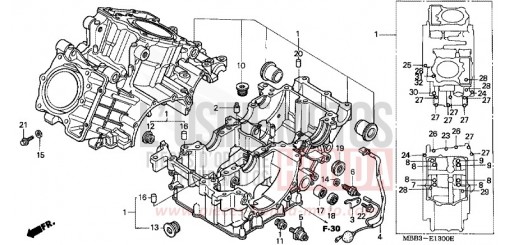 KURBELGEHAEUSE VTR1000FW de 1998