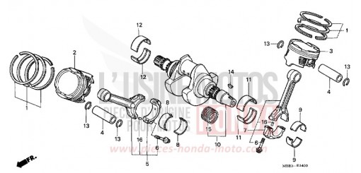 KURBELWELLE/KOLBEN VTR1000FW de 1998