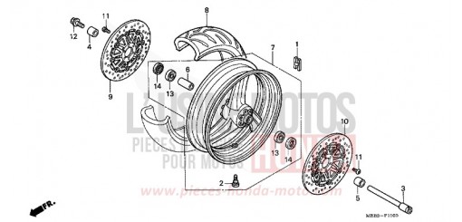 VORDERRAD VTR1000FY de 2000