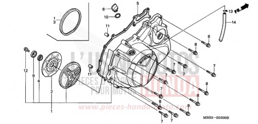 KURBELGEHAEUSEABDECKUNG VTR1000FY de 2000