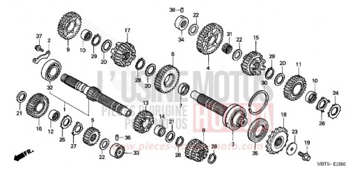 GETRIEBE XL1000V4 de 2004
