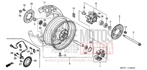 HINTERRAD XL1000V4 de 2004