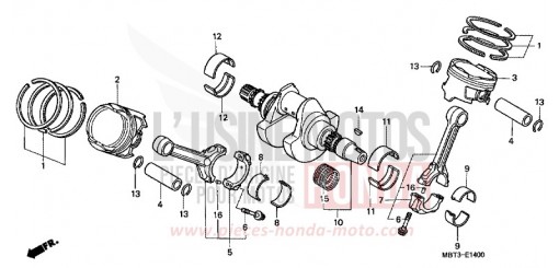 KURBELWELLE/KOLBEN XL1000V5 de 2005