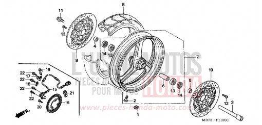 VORDERRAD XL1000V5 de 2005