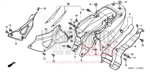SITZVERKLEIDUNG/SEITENABDECKUNG XL1000V6 de 2006