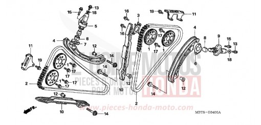 NOCKENWELLENKETTE/SPANNVORRICHTUNG XL1000VA5 de 2005