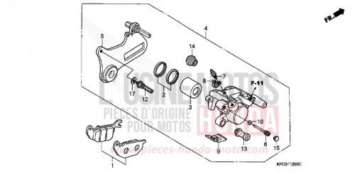 HINTERRAD-BREMSSATTEL XL125V2 de 2002