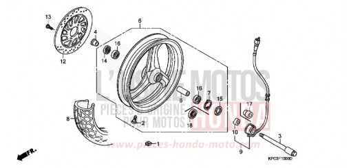 VORDERRAD XL125V2 de 2002