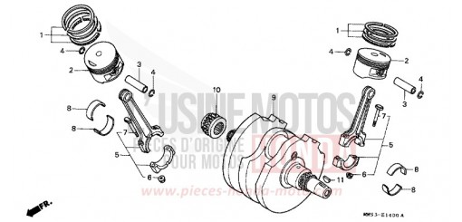 KURBELWELLE/KOLBEN XL600VH de 1987