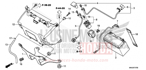 BATTERIE NC750XAH de 2017