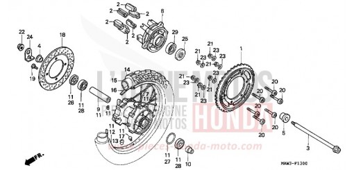 HINTERRAD XL600VT de 1996