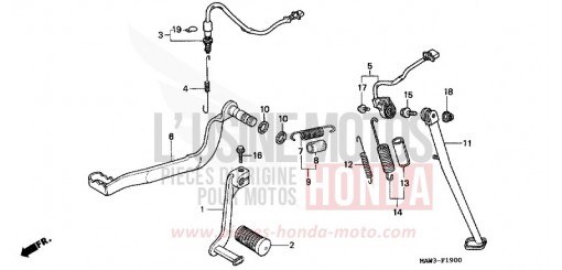 PEDAL/STAENDER XL600VT de 1996