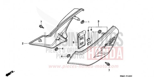 SEITENABDECKUNG XL600VT de 1996