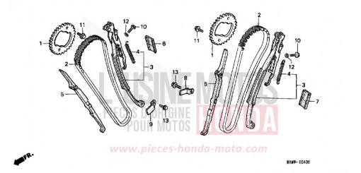 NOCKENWELLENKETTE/SPANNVORRICHTUNG XL600VW de 1998