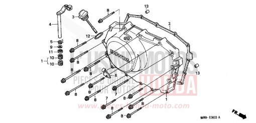 KURBELGEHAEUSEABDECKUNG XL600VW de 1998